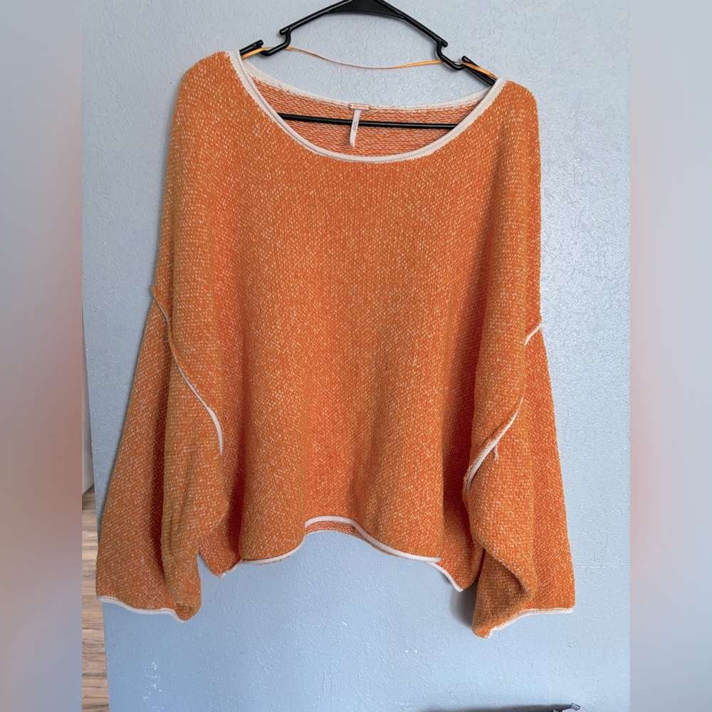 FREE PEOPLE-Cozy Orange Women's Sweater